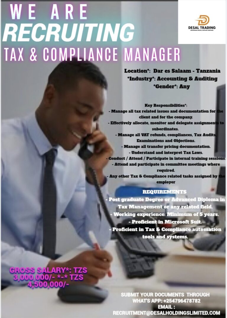 Tax & Compliance Manager