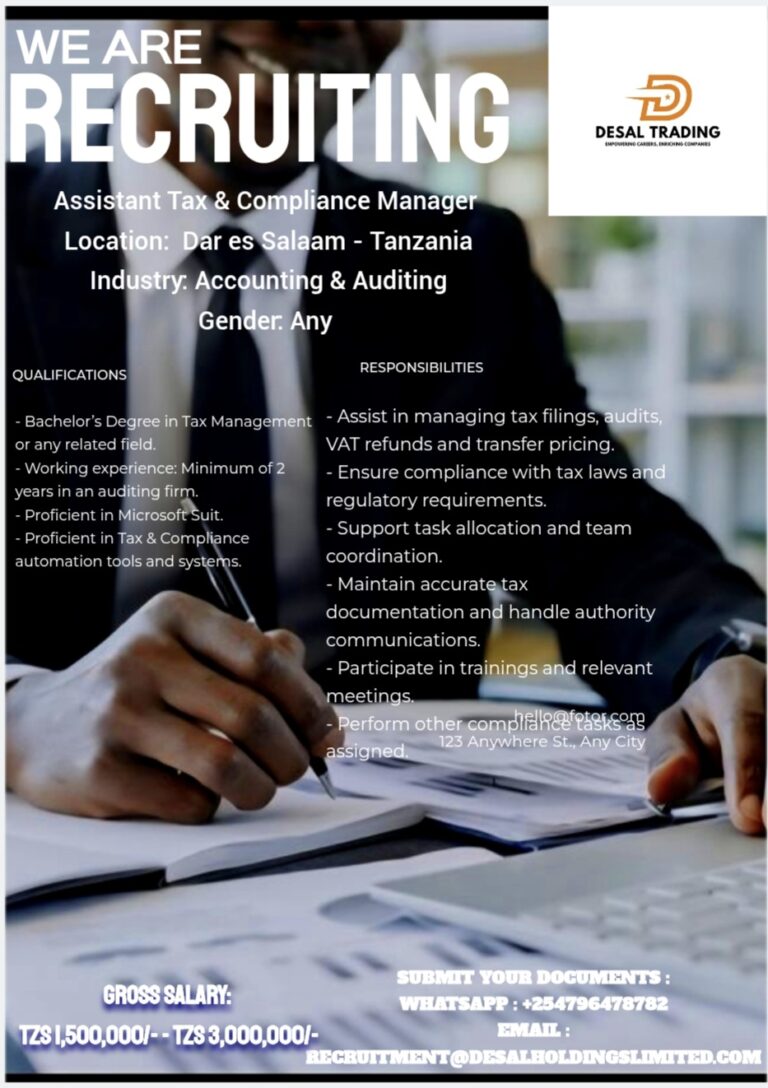 Assistant Tax & Compliance Manager
