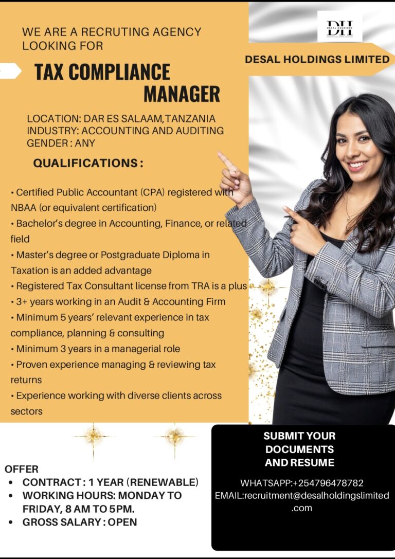 Tax & Compliance Manager